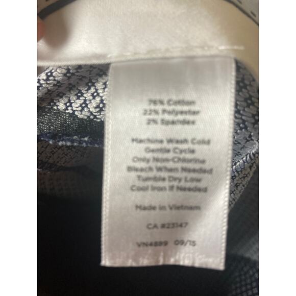 Talbots New Port Dress Pants Bluish Gray with Matrix Dot Pattern‎ Size 12 - Picture 5 of 8